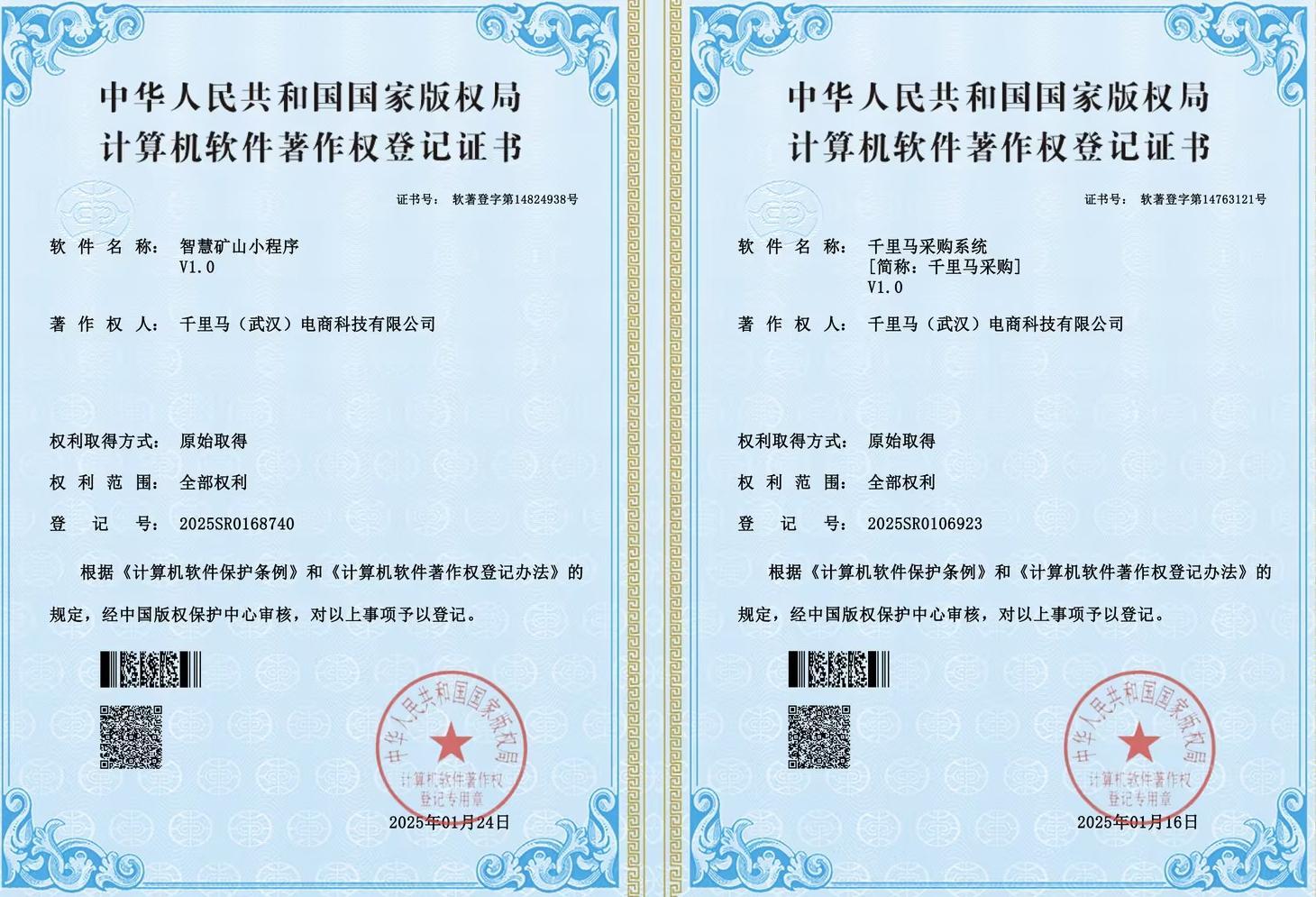 軟件著作權證書